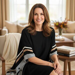 Warm!  Talbots button side pancho - Size L/XL